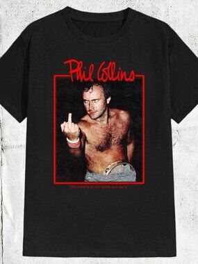 90s Phil Collins Retro Music Graphic Casual Unisex T-Shirt